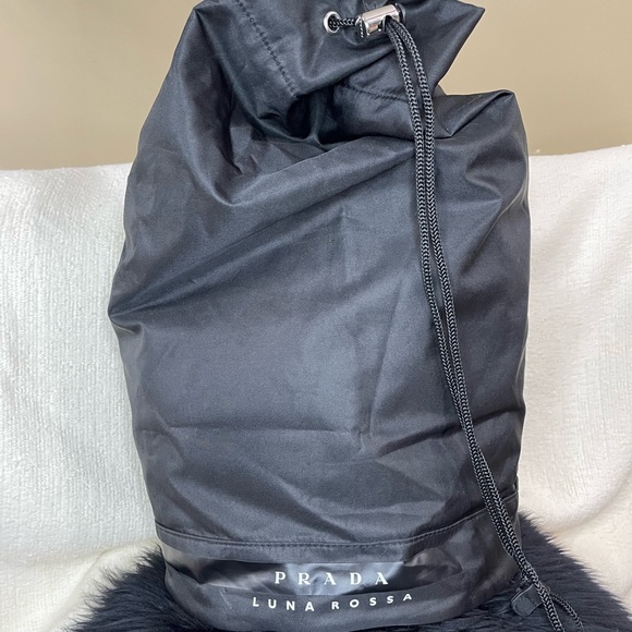Prada Black Luna Rossa Shoulder Duffle/Bucket Bag - Picture 2 of 8